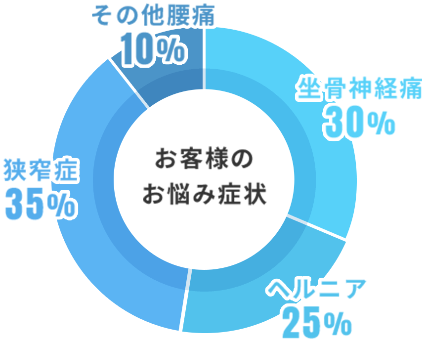 お客様のお悩み症状の内訳